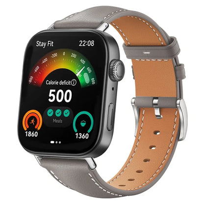 For Huawei Watch Fit 3 Genuine Cow Leather Band Slim Watch Strap