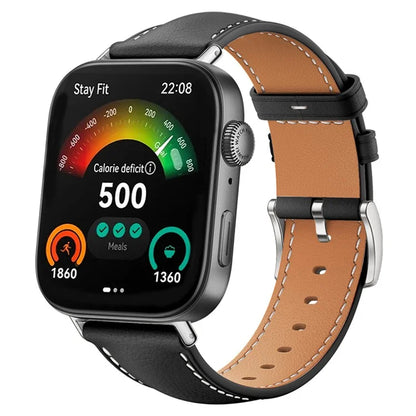 For Huawei Watch Fit 3 Genuine Cow Leather Band Slim Watch Strap