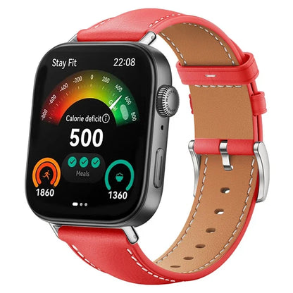 For Huawei Watch Fit 3 Genuine Cow Leather Band Slim Watch Strap