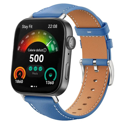 For Huawei Watch Fit 3 Genuine Cow Leather Band Slim Watch Strap