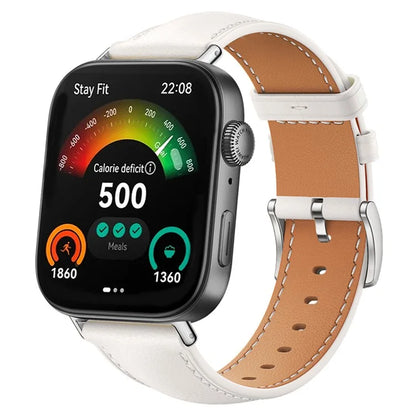 For Huawei Watch Fit 3 Genuine Cow Leather Band Slim Watch Strap