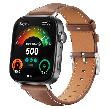 For Huawei Watch Fit 3 Genuine Cow Leather Band Slim Watch Strap