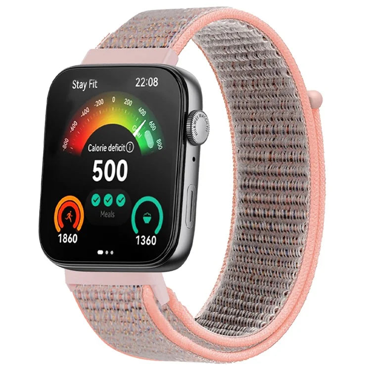 For Huawei Watch Fit 3 Band Breathable Braided Nylon Sport Adjustable Watch Strap