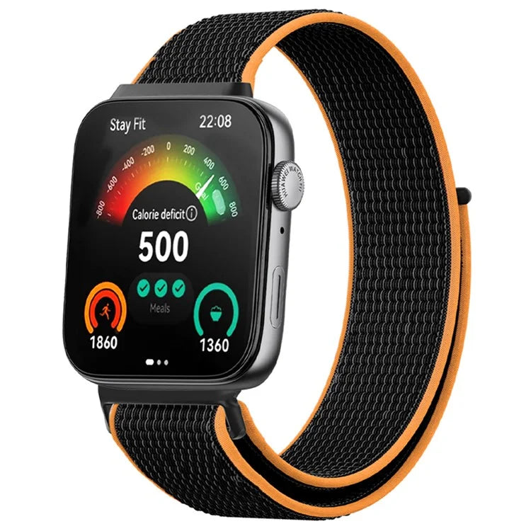 For Huawei Watch Fit 3 Band Breathable Braided Nylon Sport Adjustable Watch Strap