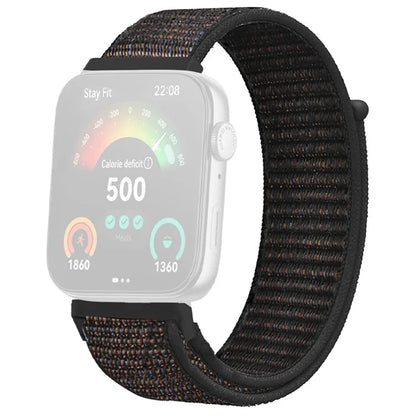 For Huawei Watch Fit 3 Band Breathable Braided Nylon Sport Adjustable Watch Strap Black