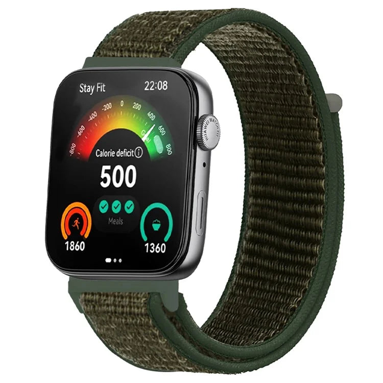 For Huawei Watch Fit 3 Band Breathable Braided Nylon Sport Adjustable Watch Strap