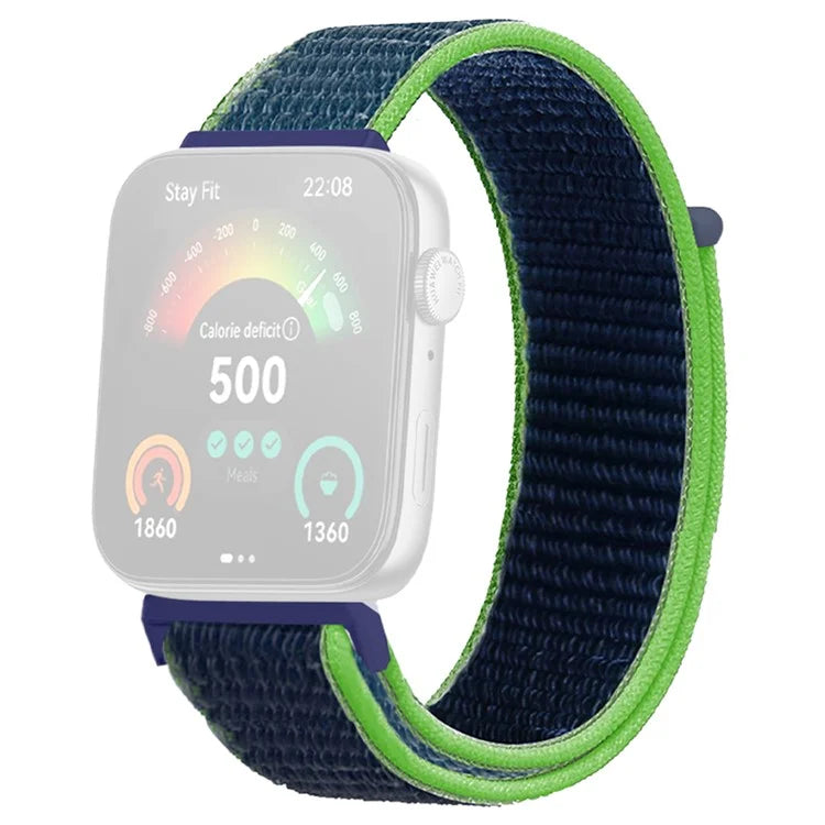 For Huawei Watch Fit 3 Band Breathable Braided Nylon Sport Adjustable Watch Strap