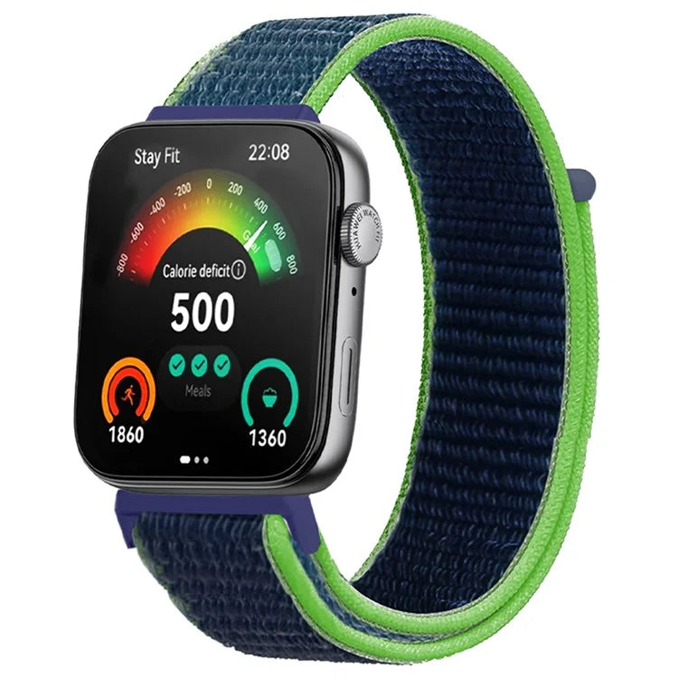 For Huawei Watch Fit 3 Band Breathable Braided Nylon Sport Adjustable Watch Strap