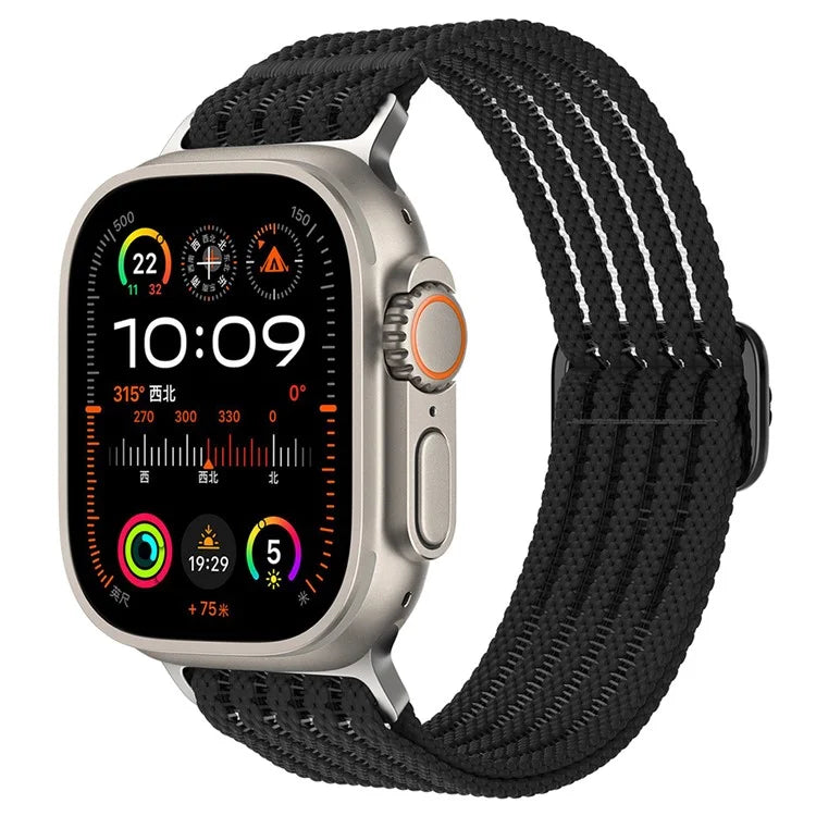Breathable Nylon Strap for Apple Watch Ultra Ultra 2 49mm / 9 8 7 45mm / 6 5 4 SE (2022) SE (2023) SE 44mm / 3 2 1 42mm Wrist Band