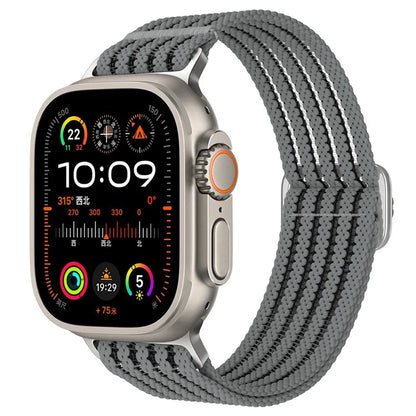 Breathable Nylon Strap for Apple Watch Ultra Ultra 2 49mm / 9 8 7 45mm / 6 5 4 SE (2022) SE (2023) SE 44mm / 3 2 1 42mm Wrist Band