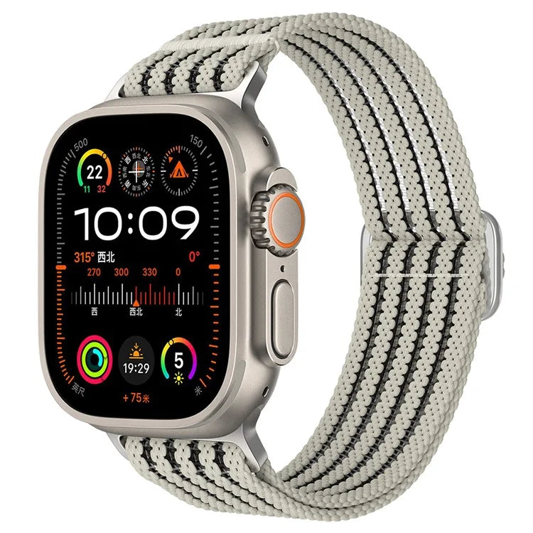 Breathable Nylon Strap for Apple Watch Ultra Ultra 2 49mm / 9 8 7 45mm / 6 5 4 SE (2022) SE (2023) SE 44mm / 3 2 1 42mm Wrist Band