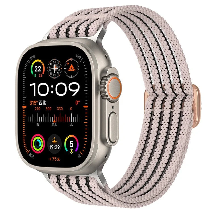 Breathable Nylon Strap for Apple Watch Ultra Ultra 2 49mm / 9 8 7 45mm / 6 5 4 SE (2022) SE (2023) SE 44mm / 3 2 1 42mm Wrist Band