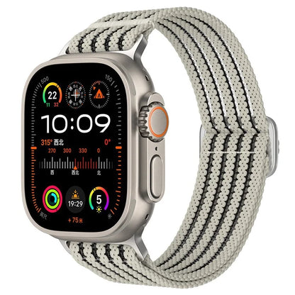 For Apple Watch Series 9 8 7 41mm / 6 5 4 SE (2023) SE (2022) SE 40mm / 3 2 1 38mm Woven Nylon Watch Strap Breathable Band