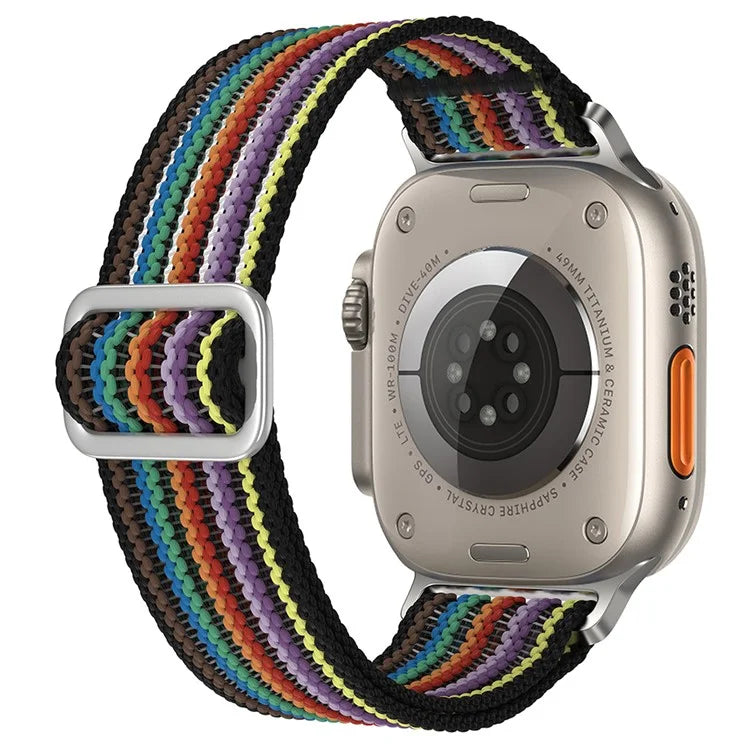 For Apple Watch Series 9 8 7 41mm / 6 5 4 SE (2023) SE (2022) SE 40mm / 3 2 1 38mm Woven Nylon Watch Strap Breathable Band