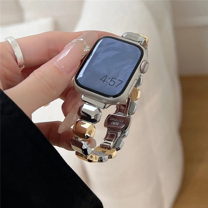 For Apple Watch Series 9 8 7 41mm / 6 5 4 SE (2022) SE (2023) SE 40mm / 3 2 1 38mm Watch Strap Zinc Alloy Band