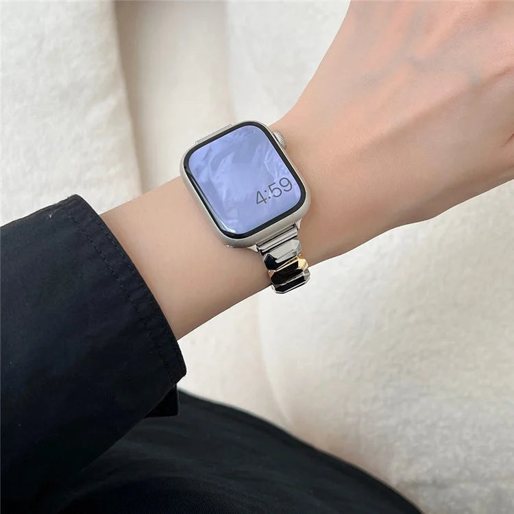 For Apple Watch Series 9 8 7 41mm / 6 5 4 SE (2022) SE (2023) SE 40mm / 3 2 1 38mm Watch Strap Zinc Alloy Band