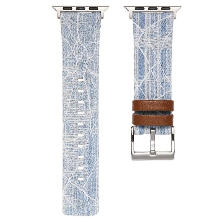 For Apple Watch Ultra 2 Ultra 49mm / 9 8 7 45mm / 6 5 4 SE (2023) SE (2022) SE 44mm / 3 2 1 42mm Strap Denim Fabric Watch Band