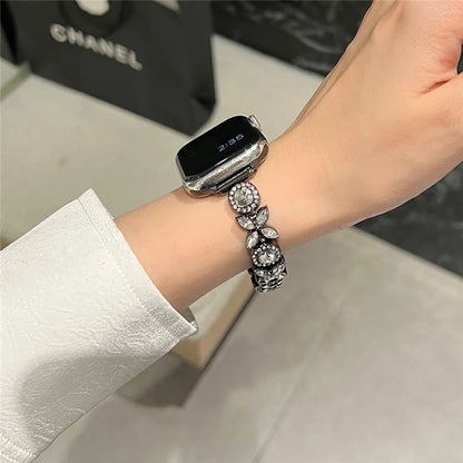 For Apple Watch Series 9 8 7 41mm / 6 5 4 SE (2023) SE (2022) SE 40mm / 3 2 1 38mm Band Zircon Gems Bracelet