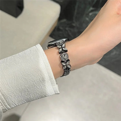 For Apple Watch Series 9 8 7 41mm / 6 5 4 SE (2023) SE (2022) SE 40mm / 3 2 1 38mm Band Zircon Gems Bracelet