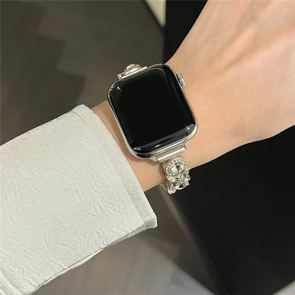 For Apple Watch Series 9 8 7 41mm / 6 5 4 SE (2023) SE (2022) SE 40mm / 3 2 1 38mm Band Zircon Gems Bracelet