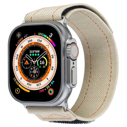KALEBOL Denim Watch Strap for Apple Watch Ultra 2 Ultra 49mm / 9 8 7 45mm / 6 5 4 SE (2022) SE (2023) SE 44mm / 3 2 1 42mm Magic Tape Band