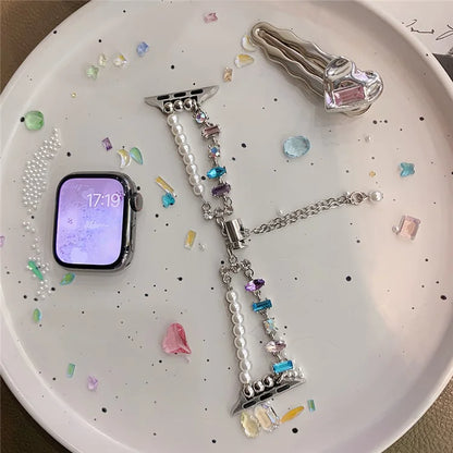 For Apple Watch Series 7 8 9 41mm  /  6 5 4 SE (2023) SE (2022) SE 40mm  /  3 2 1 38mm Sliding Bracelet Strap