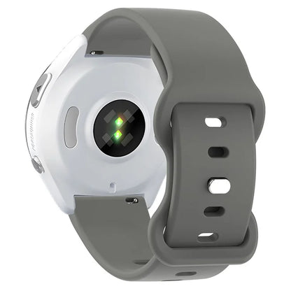 Universal 18mm Solid Color Silicone Strap Butterfly Shape Buckle Smartwatch Band
