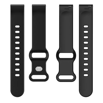 Universal 18mm Solid Color Silicone Strap Butterfly Shape Buckle Smartwatch Band Haze