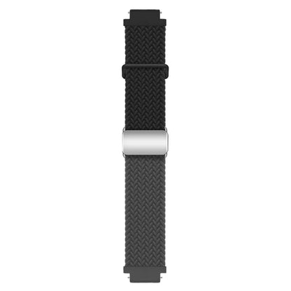 For Huawei Watch GT 4 41mm Universal 18mm Watch Strap Woven Wrist Band with Silver Magnetic Buckle