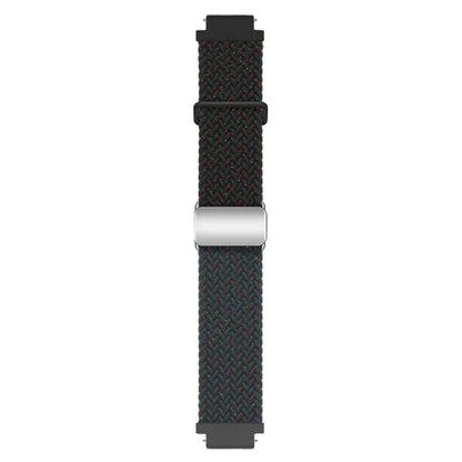 For Huawei Watch GT 4 41mm Universal 18mm Watch Strap Woven Wrist Band with Silver Magnetic Buckle