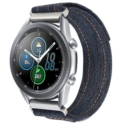 KALEBOL For Huawei Watch GT 4 41mm Universal Denim Smart Watch Strap 18mm Magic Tape Adjustable Band