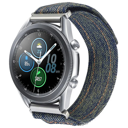KALEBOL For Huawei Watch GT 4 41mm Universal Denim Smart Watch Strap 18mm Magic Tape Adjustable Band