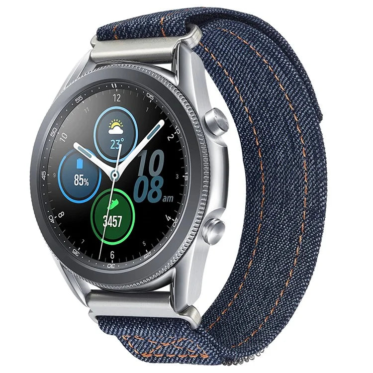 KALEBOL For Huawei Watch GT 4 41mm Universal Denim Smart Watch Strap 18mm Magic Tape Adjustable Band