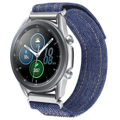 KALEBOL For Huawei Watch GT 4 41mm Universal Denim Smart Watch Strap 18mm Magic Tape Adjustable Band