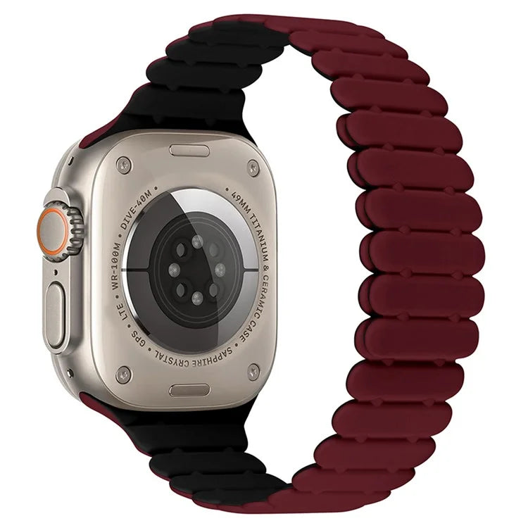 For Apple Watch Series 7 8 9 41mm  /  6 5 4 SE (2023) SE (2022) SE 40mm  /  3 2 1 38mm Bamboo Joint Silicone Strap