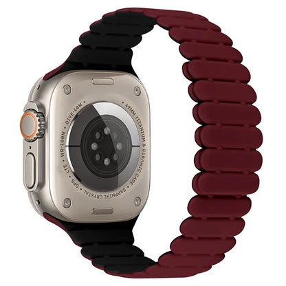 For Apple Watch Series 7 8 9 41mm  /  6 5 4 SE (2023) SE (2022) SE 40mm  /  3 2 1 38mm Bamboo Joint Silicone Strap