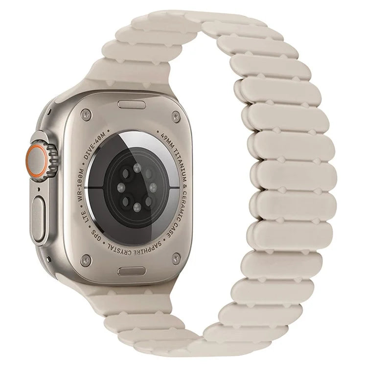 For Apple Watch Series 7 8 9 41mm  /  6 5 4 SE (2023) SE (2022) SE 40mm  /  3 2 1 38mm Bamboo Joint Silicone Strap