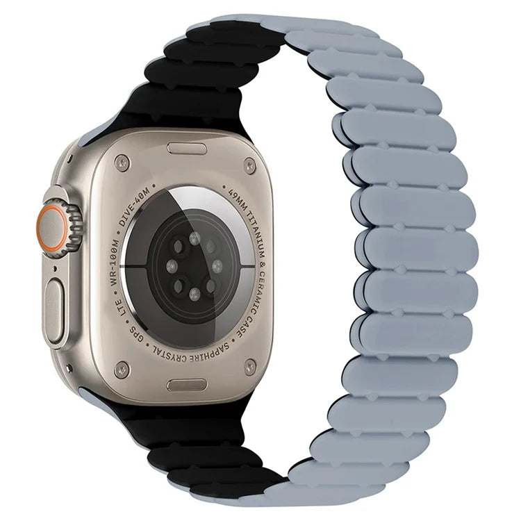 For Apple Watch Series 7 8 9 41mm  /  6 5 4 SE (2023) SE (2022) SE 40mm  /  3 2 1 38mm Bamboo Joint Silicone Strap