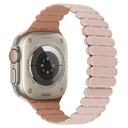 For Apple Watch Series 7 8 9 41mm  /  6 5 4 SE (2023) SE (2022) SE 40mm  /  3 2 1 38mm Bamboo Joint Silicone Strap