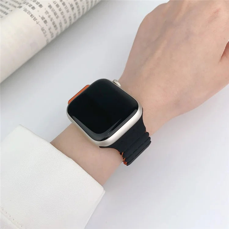 For Apple Watch Ultra 2 Ultra 49mm  /  Series 9 8 7 45mm  /  6 5 4 SE (2022) SE (2023) SE 44mm  /  3 2 1 42mm Bamboo Joint Strap