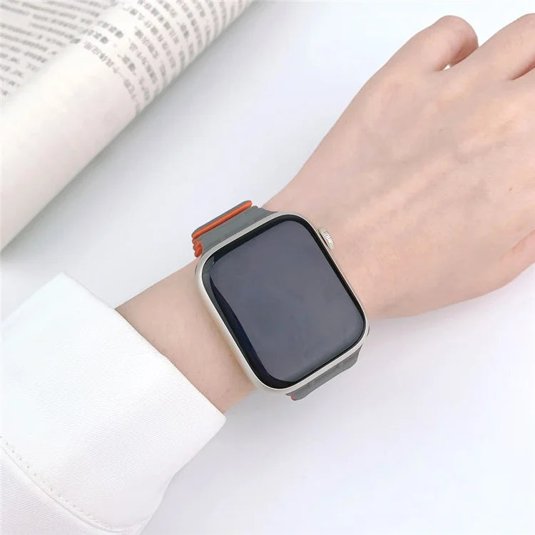 For Apple Watch Ultra 2 Ultra 49mm  /  Series 9 8 7 45mm  /  6 5 4 SE (2022) SE (2023) SE 44mm  /  3 2 1 42mm Bamboo Joint Strap