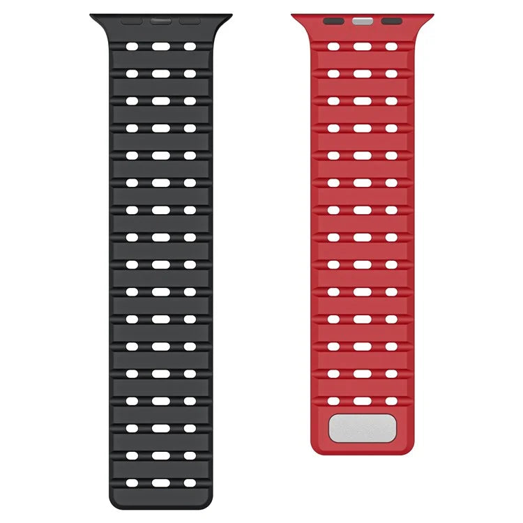 For Apple Watch Ultra 2 Ultra 49mm  /  Series 9 8 7 45mm  /  6 5 4 SE (2022) SE (2023) SE 44mm  /  3 2 1 42mm Breathable Silicone Strap