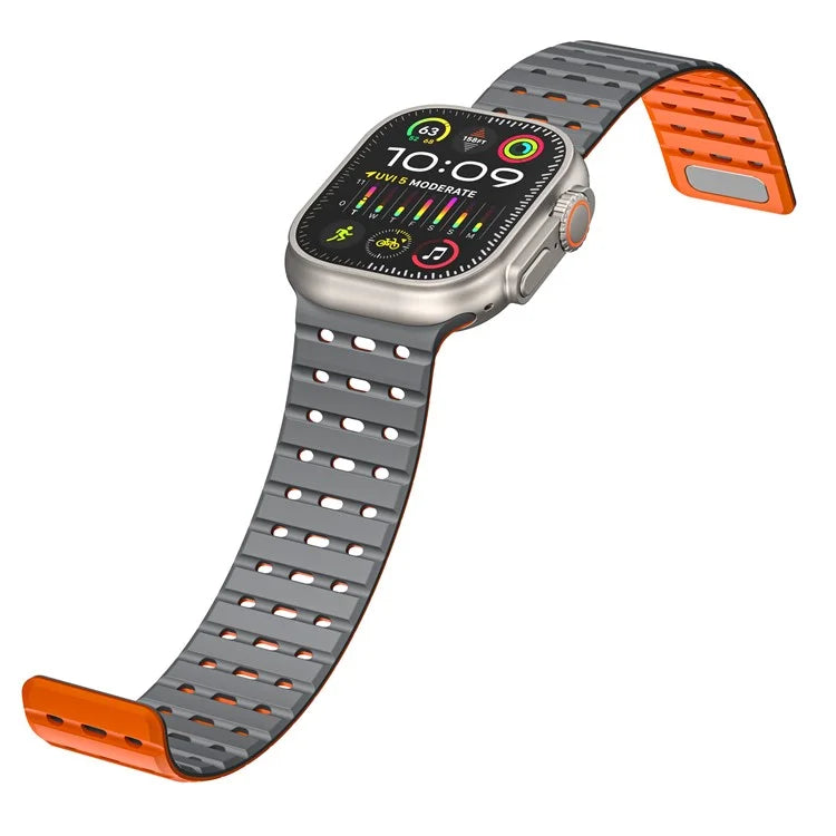 For Apple Watch Ultra 2 Ultra 49mm  /  Series 9 8 7 45mm  /  6 5 4 SE (2022) SE (2023) SE 44mm  /  3 2 1 42mm Breathable Silicone Strap