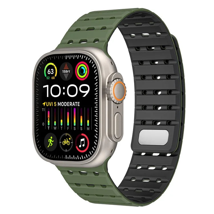 For Apple Watch Ultra 2 Ultra 49mm  /  Series 9 8 7 45mm  /  6 5 4 SE (2022) SE (2023) SE 44mm  /  3 2 1 42mm Breathable Silicone Strap