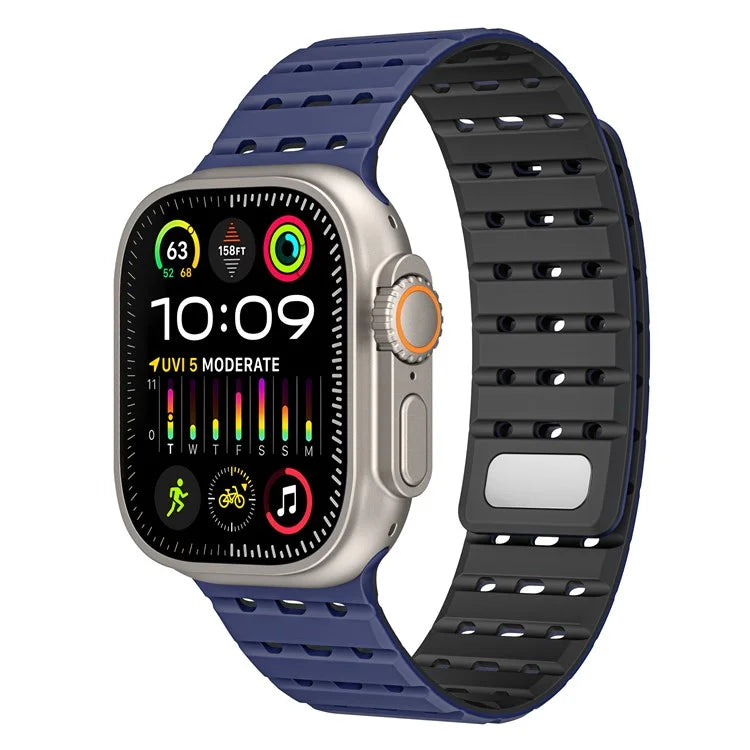 For Apple Watch Ultra 2 Ultra 49mm  /  Series 9 8 7 45mm  /  6 5 4 SE (2022) SE (2023) SE 44mm  /  3 2 1 42mm Breathable Silicone Strap
