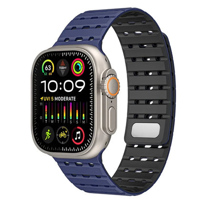 For Apple Watch Ultra 2 Ultra 49mm  /  Series 9 8 7 45mm  /  6 5 4 SE (2022) SE (2023) SE 44mm  /  3 2 1 42mm Breathable Silicone Strap