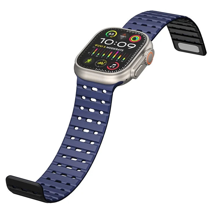 For Apple Watch Ultra 2 Ultra 49mm  /  Series 9 8 7 45mm  /  6 5 4 SE (2022) SE (2023) SE 44mm  /  3 2 1 42mm Breathable Silicone Strap