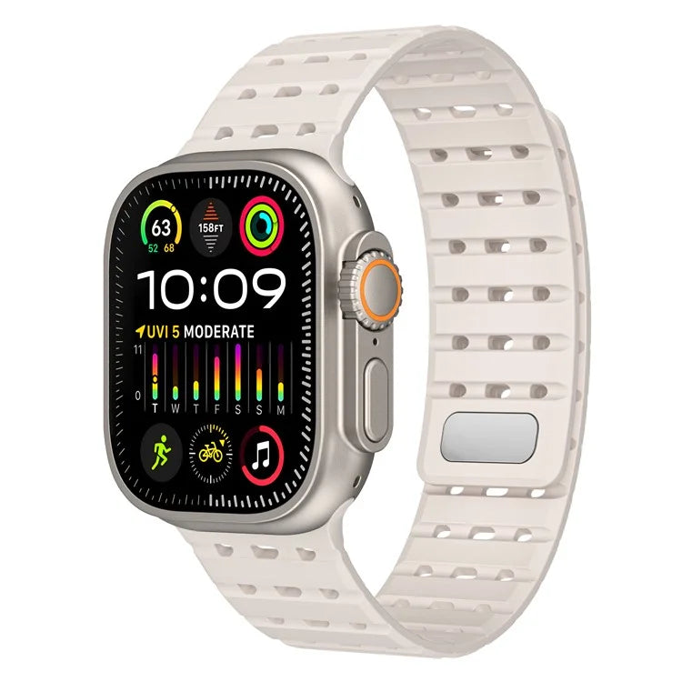 For Apple Watch Ultra 2 Ultra 49mm  /  Series 9 8 7 45mm  /  6 5 4 SE (2022) SE (2023) SE 44mm  /  3 2 1 42mm Breathable Silicone Strap