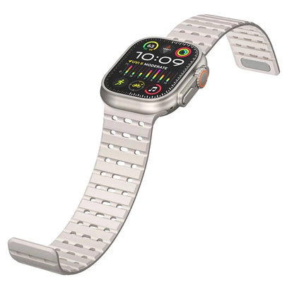 For Apple Watch Ultra 2 Ultra 49mm  /  Series 9 8 7 45mm  /  6 5 4 SE (2022) SE (2023) SE 44mm  /  3 2 1 42mm Breathable Silicone Strap
