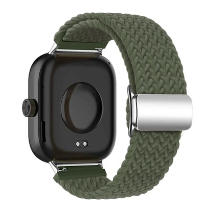 For Xiaomi Smart Band 8 Pro / Redmi Watch 4 Loop Strap Magnetic Buckle Woven Watch Band